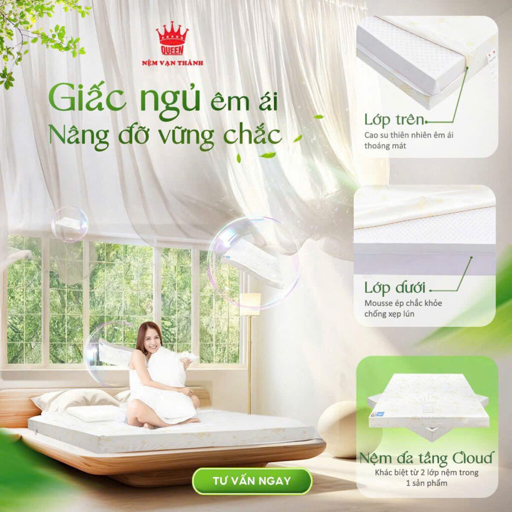 Nệm Đa Tầng Cloud Vạn Thành