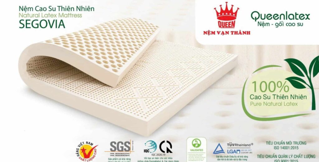 Nệm Cao su thiên nhiên Segovia Chính Hãng tại Nệm Bảo Châu